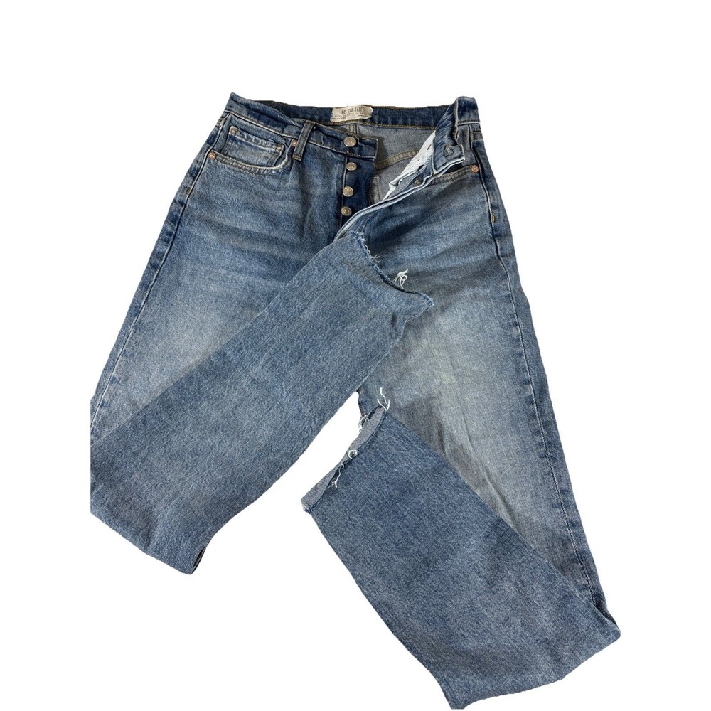 We The Free 27 Waist Denim Butter Fly Raw Hem Denim High rise Jeans Pants